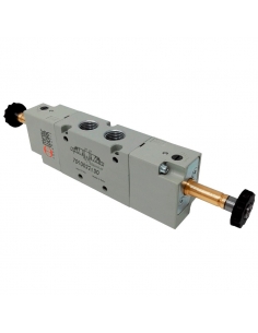 Electrovanne 3/8 5/3 centres d'échappement assistés - Metal Work - ADAJUSA