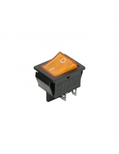 Interrupteur jaune lumineux 16A-250V Adajusa