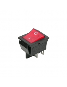 Interrupteur rouge éclairé 16A-250V Adajusa