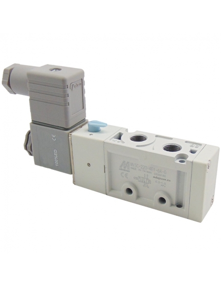 Electrovanne 1/8 5 voies monostable bobine 24Vdc - Mindman - ADAJUSA