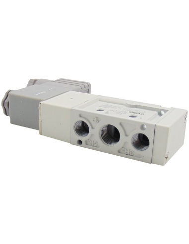 Solenoid valve 1/4 5 ways monostable coil 24Vac - Mindman S.220 - ADAJUSA