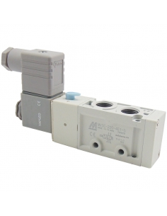 Electrovanne 1/4 5 voies monostable bobine 24Vac - Mindman S.220 - ADAJUSA