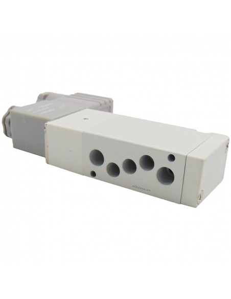 Solenoid valve 1/4 5/2 ways monostable 230 Vac on plate - Mindman - ADAJUSA