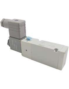 Electrovanne 1/4 5/2 voies monostable 24 Vac sur plaque - Mindman - ADAJUSA