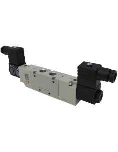 Solenoid valve 3/8 5/3 pressure centers 24 Vdc - Metal Work - ADAJUSA