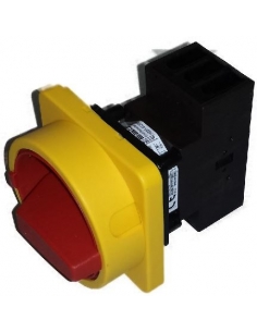 Interrupteur triphasé 40A taille 67 contrôle jaune-rouge 2