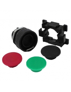 Bouton poussoir pour vanne avec disques de 3 couleurs (noir, rouge et vert) Metal Work - ADAJUSA