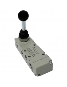 Manual lever valve 1/2 5/3 fixed Metal Work exhaust centers - ADAJUSA