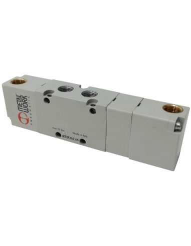 Vanne pneumatique double 1/8 3 voies monostable fermée NF - Metal Work
