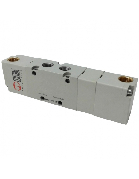 Vanne distributrice pneumatique double 1/8 3 voies 3/2 fermée NF Metal Work | ADAJUSA | prix