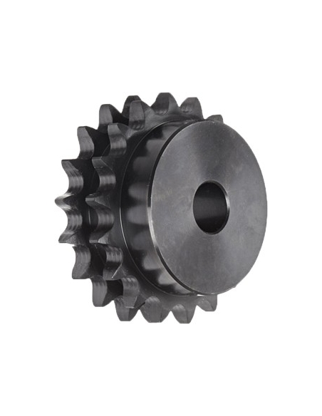 Double sprockets for roller chain 3/8 x 7/32 06B-2 DIN8187 - ISO R606 - ADAJUSA