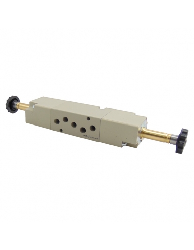Pneumatic solenoid valve 5/3 assisted exhaust centers series 70 on Metal Work basis - ADAJUSA