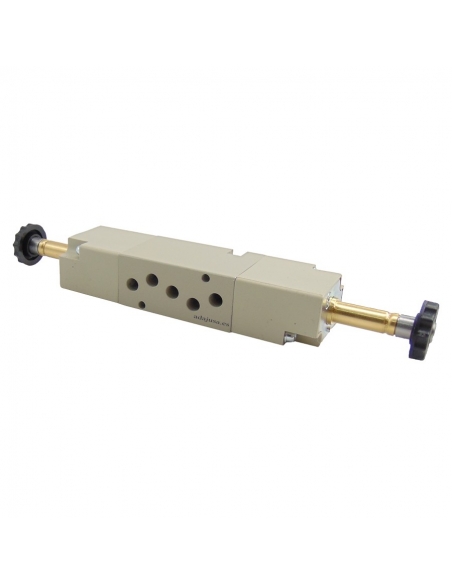 Pneumatic solenoid valve 5/3 assisted exhaust centers series 70 on Metal Work basis - ADAJUSA