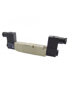 Electrovanne 5/3 monostable 24 Vac électrovanne monostable avec centres d'échappement 24 Vac série 70 sur socle Metal Work - ADA