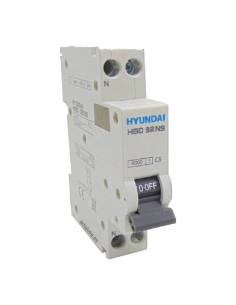 Disjoncteur 1 pôle + Neutre 20A (1x20A N) DPN - Hyundai