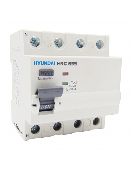 Differential 4 poles 100A 30mA class A - Hyundai Electric