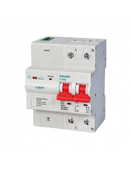 Protecteur et parasurtenseur permanent IGA 2x63A à réarmement automatique Vigivolt toscano Adajusa