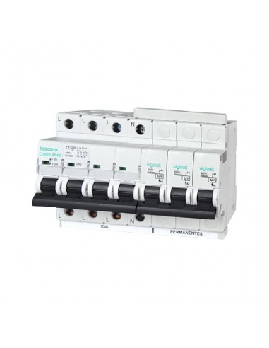 Protecteur permanent + IGA 4x16A 10kA - Toscano
