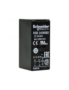 Relais 2 contacts 24Vdc 8A série RSB SCHNEIDER | ADAJUSA | prix 2