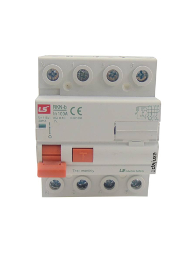 Différentiel 4 pôles 63A 30mA 10kA - LS