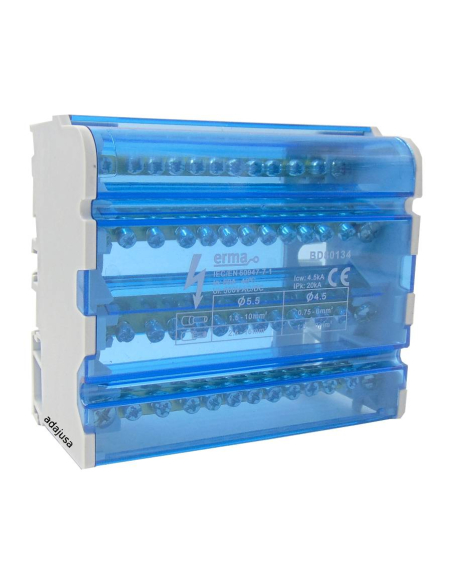 Four-pole connection distributor 13 outputs 80A Adajusa
