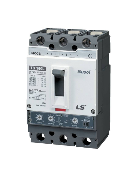 Disjoncteur carcasse moulé tripolaire 3x160A régulation électronique Adajusa