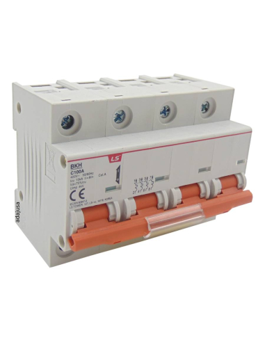 MCB circuit breaker 4 poles 80A 10kA (4x80A) -  LS