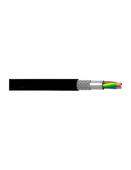 Tuyau blindé 4x1,5mm (4G1,5) PVC noir Adajusa