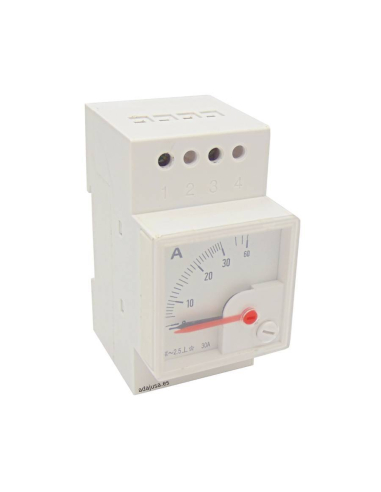 Ammeter 40 A DIN rail Adajusa
