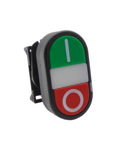Tête lumineuse verte et rouge à double bouton poussoir - Giovenzana