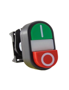 Bouton poussoir double rouge vert lumineux tête PPDL - Giovenzana