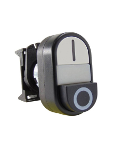 Tête de bouton double lumineuse noire et blanche - Giovenzana