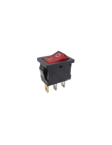 Interrupteur lumineux rouge 16A-250V 19.2x13mm Tes series | Adajusa