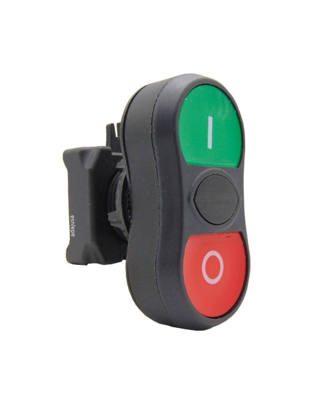 Bouton-poussoir double tête vert rouge - EMS Adajusa