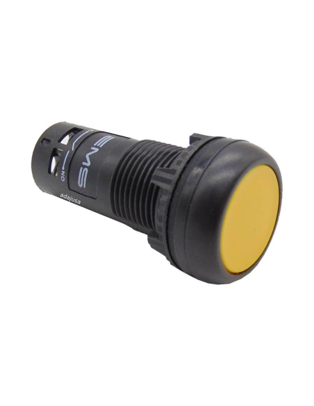 Bouton poussoir monobloc jaune EMS - ADAJUSA