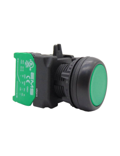 Green push button open contact (NO) complete - EMS