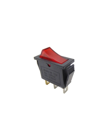 Interrupteur lumineux rouge 16A-250V 28x11mm Série Tes | Adajusa
