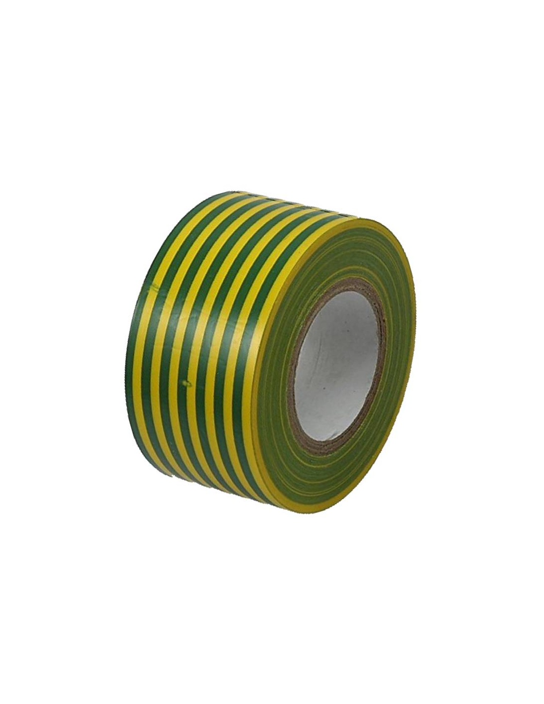 Ruban isolant jaune/vert PVC 50mmx0,13mm 20m : ADAJUSA : prix