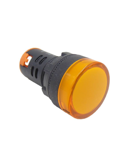 Yellow multiled pilot (amber) 380 Vac 22mm