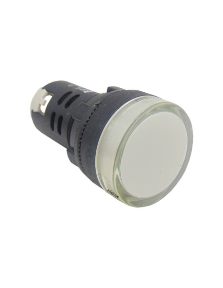 White multiled pilot 230 Vac 22mm
