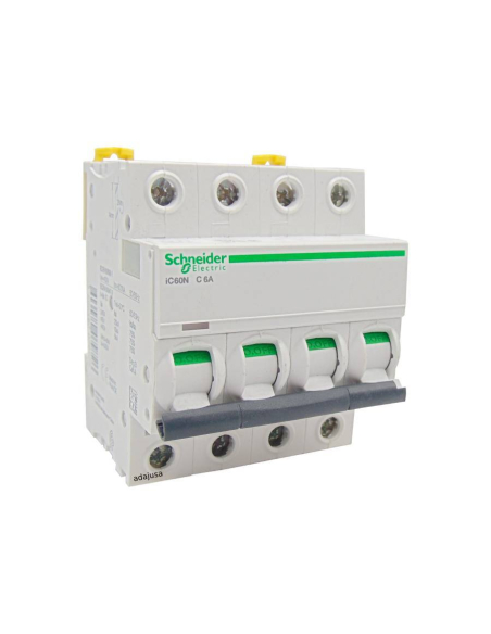 Disjoncteur 4 pôles 16A (4x16A) IC60N C 6kA - Schneider