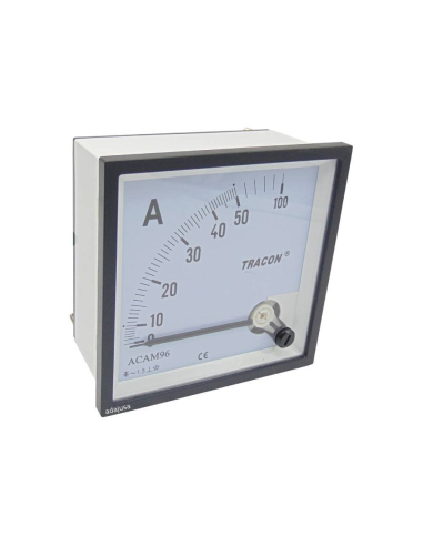 Ammeter for direct measurement 0-50 A 96x96