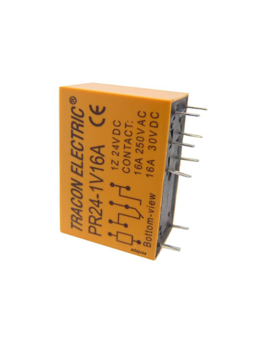 Miniature relay 24Vdc 2 contacts 5A