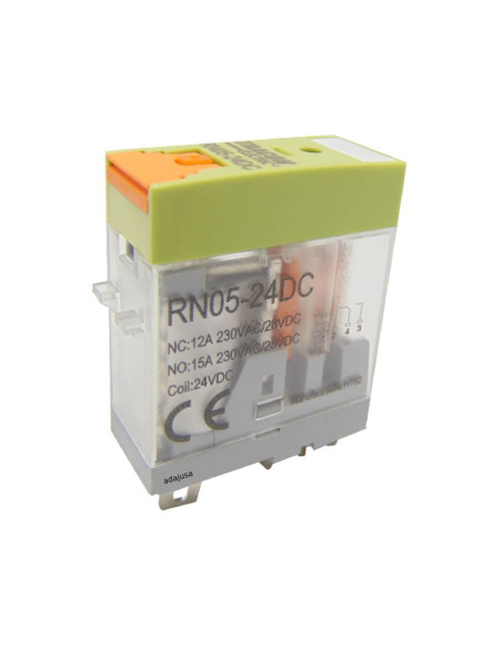 Relais miniature 230Vac 1 contact 12A avec indication lumineux | ADAJUSA : prix