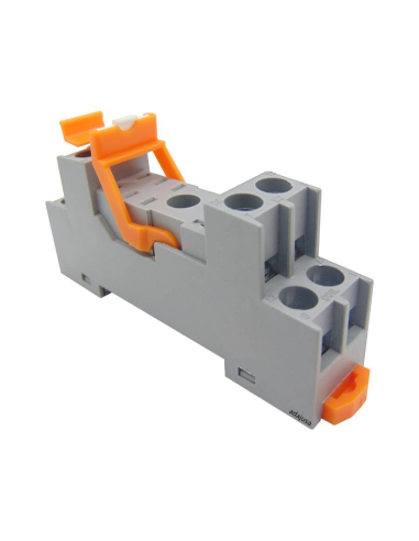 Embase avec pince pour relais miniature 2 contacts