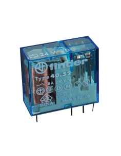 Miniature relay 2 contacts 24Vdc 8A 40.52.9.024 FINDER ADAJUSA | price