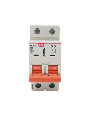 MCB circuit breaker 16A 1 Pole+Neutral LG LS | ADAJUSA