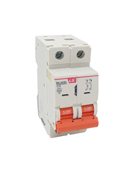 MCB circuit breaker 2 poles 10A (2x10A) Curve C -  LS