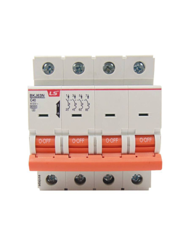 MCB circuit breaker switch 4 poles 32A curve C BKN 4P LS | ADAJUSA