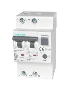 Disjoncteur magnéto-thermique différentiel 1P+N 40A 30mA classe A Toscano | ADAJUSA | prix
